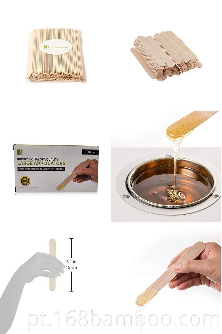 Biodegradable wooden wax spatula